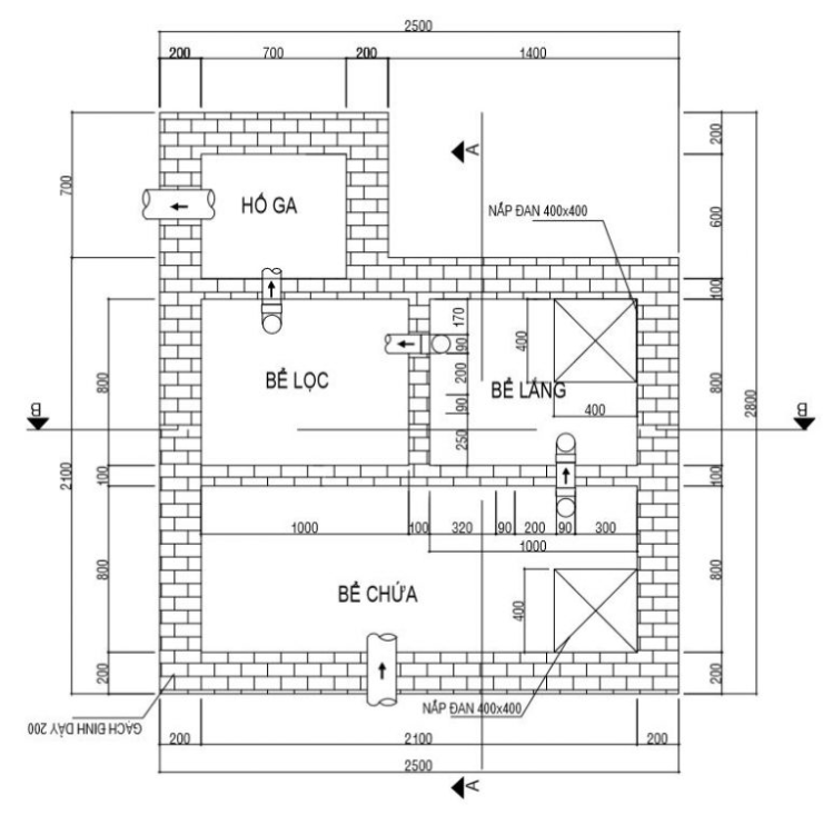 thi công bể phốt nhà phố