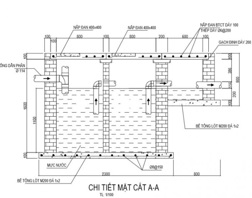 thi công bể phốt nhà phố