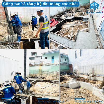Quy trình thi công móng cọc nhồi và móng băng 2 phương khác nhau như thế nào