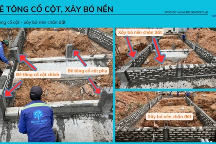 Quy trình thi công móng băng 1 phương - Thi công phần thô nhà phố Quy trình thi công móng băng 1 phương - Thi công phần thô nhà phố