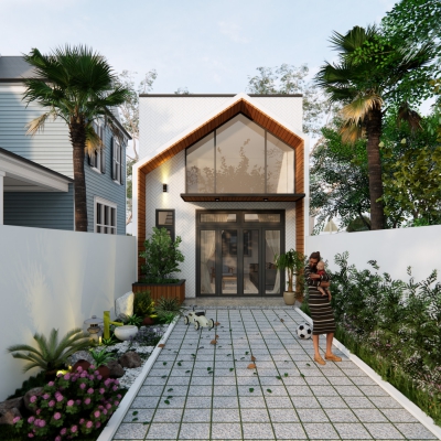 Thiết kế thi công nhà phố Đà Nẵng - Nhà 2 tầng, Bùi Vịnh, Q. Cẩm Lệ,  Đà Nẵng