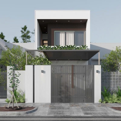 Nhà 2 tầng đầy đủ không gian xanh trước và sau  Nhà 2 tầng đầy đủ không gian xanh trước và sau