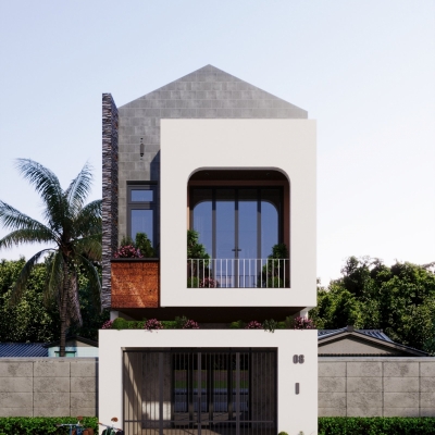 Thiết kế thi công nhà phố 2 tầng Đà Nẵng 2024